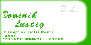 dominik lustig business card